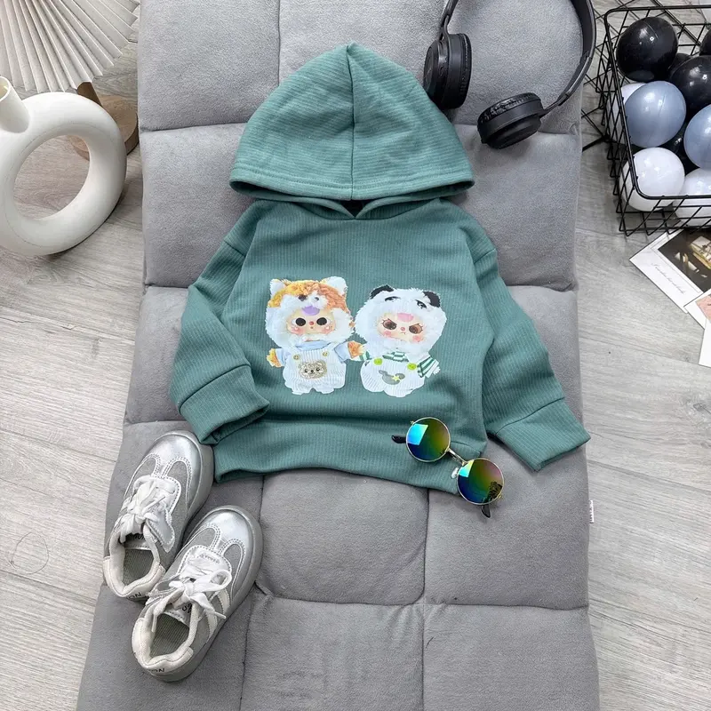 Combo 3 áo nỉ mũ hoodie in hình hót (M1) bé trai,bé gái chất nỉ ngoại lót bông dày vừa,mềm mịn sịn phù hợp thời tiết xuân,thu, đông.Qc cao cấp 3