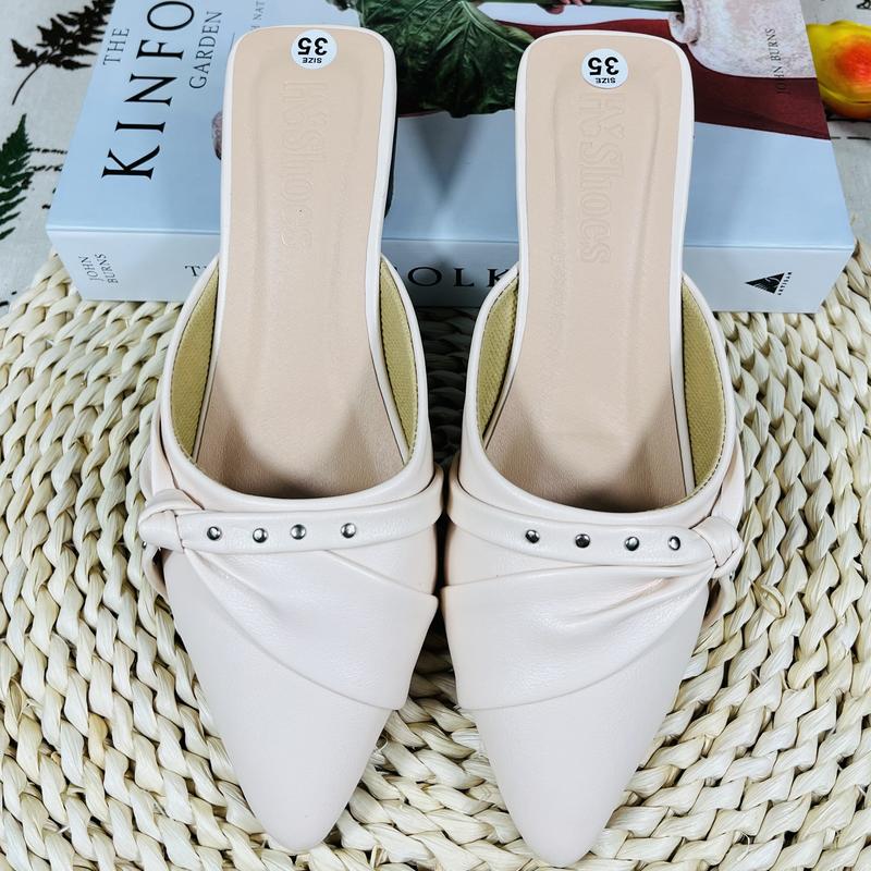 HN-01 Sục 3P Nơ Ú Dép Nữ Chuẩn Size Êm Chân - Hạnh Nguyên Shoes DéP Jean Nữ Len Len 3