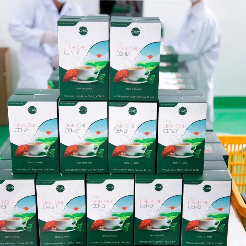 [New] Trà Linh Chi Cenly túi lọc - FULLSIZE Hộp 28 gói + Tặng 1son dưỡng môi SLIPSHE / hỗ trợ làm đẹp Thảo Tây Cenly 4