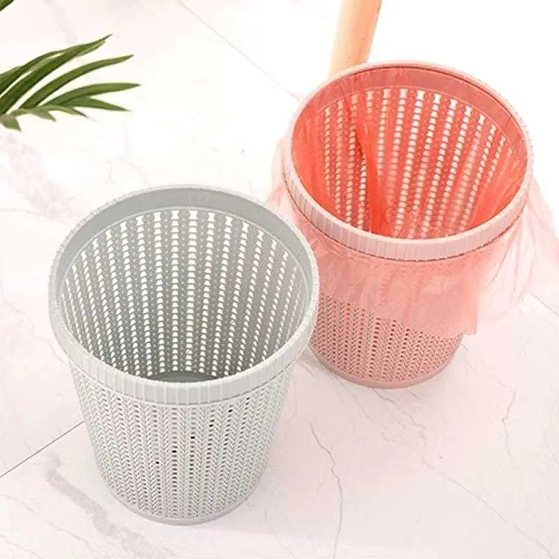 ISI (2 PCS )Tempat Sampah Plastik Gratis 2 Rol kantung Plastik Sampah/ Kotak Sampah / Tong Sampah Biru Hijau Pink 4