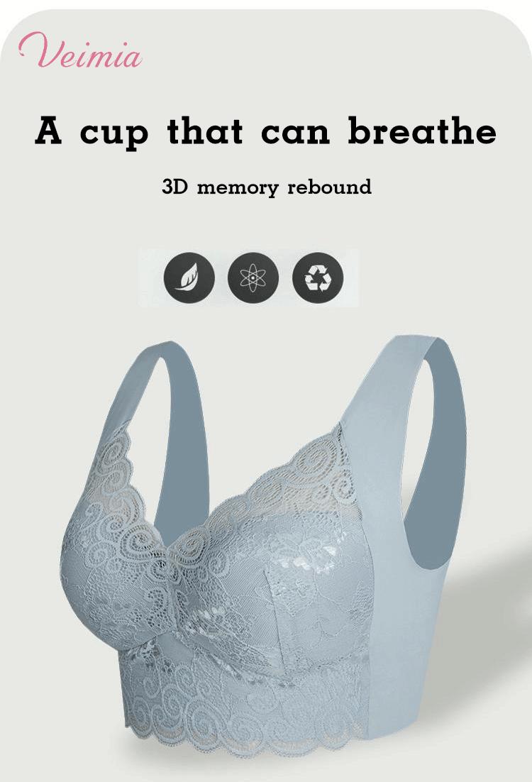 Women's thin vest style no wire lace bra