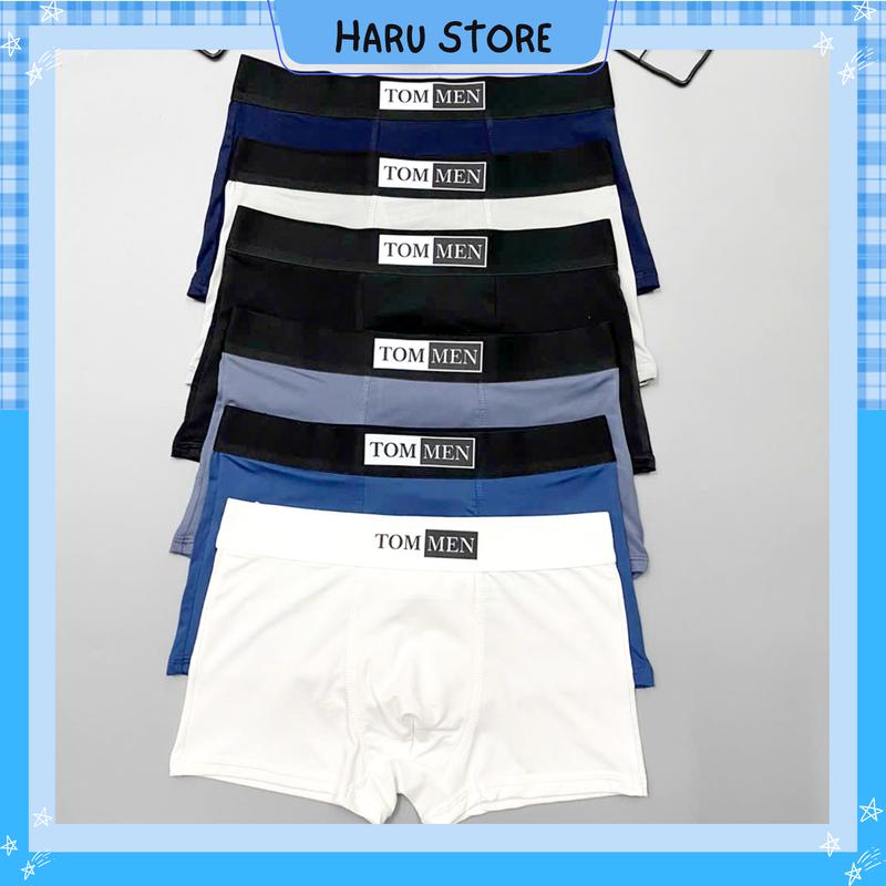 Bộ 5-6 Quần lót nam sang trọng chất thun lạnh co giãn 4 chiều sịp đùi nam mềm mịn boxer nam màu đen, trắng, xám, xanh Menswear quần  lót quần  lót nam boxer