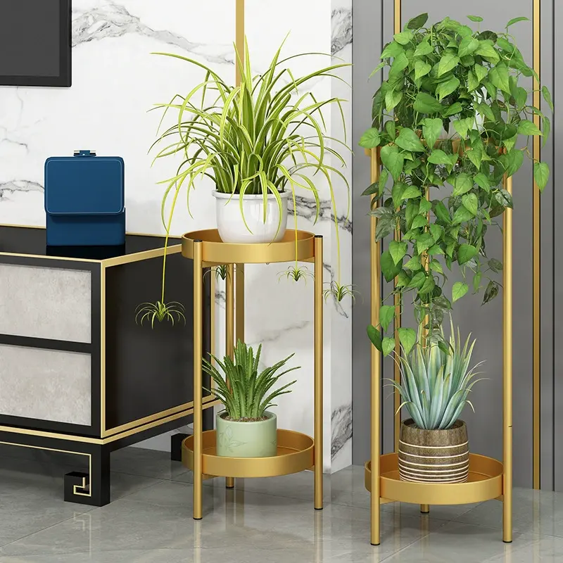 Giá để hoa ban công nhiều tầng sang trọng nhẹ trong nhà phòng khách cao cấp giá để đồ đứng trên sàn củ cải xanh giá để chậu hoa mọng nước bằng sắt 2