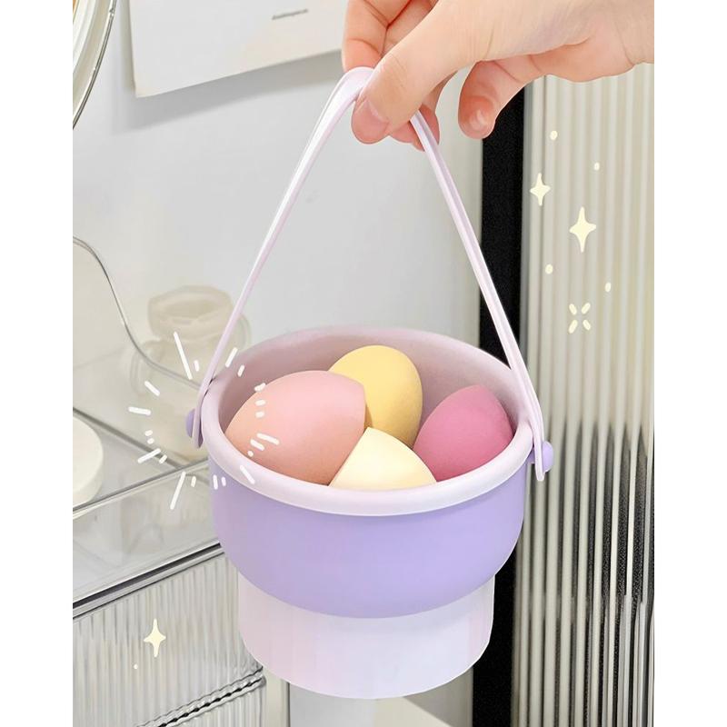 HL0606 Pembersih Kuas Make Up Gantung Make Up Brush Cleanser Rak Pengering Kuas Make Up Brush Stand Holder Penyimpanan 7