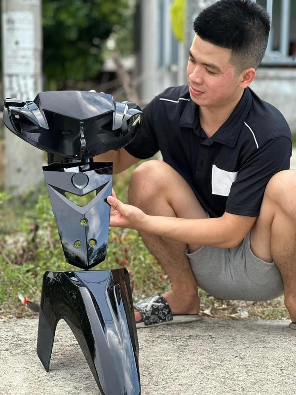 COMBO ĐỘC QUYỀN {NHỰA DÈ TRƯỚC SI FI + BỘ ỐP ĐẦU SIHELO } LẮP XE SI - NHỰA PHỤ TÙNG XE MÁY