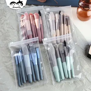 COD Kuas Set Make Up 8pcs Set Mini Travel Brush Kosmetic Beauty Gratis Pounch TMW02 Wanita