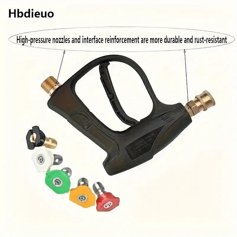 Product Introduction of High Pressure Car Washer, Garden Hose Nozzle, Car Wash Water Gun with Adjustable Spray Nozzle, Lawn Watering Nozzle, Professional Car Wash Tool 3