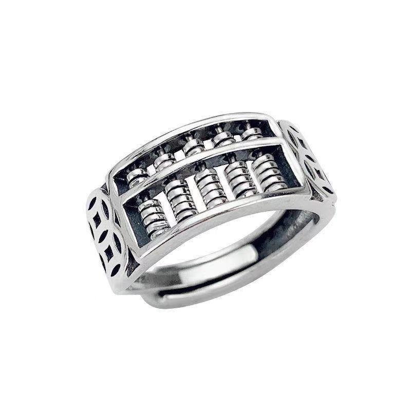 Product Introduction of 2025 Golden Fortune Abacus Bead Ring for Men and Women, Wealth Rolling In, Personalized Adjustable Open Ring, Good Luck Jewelry 6