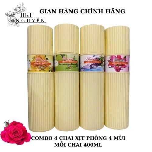  Combo 4 chai nước hoa xịt thơm phòng Keenilan dung tích 400ml - Hương thơm đa dạng 