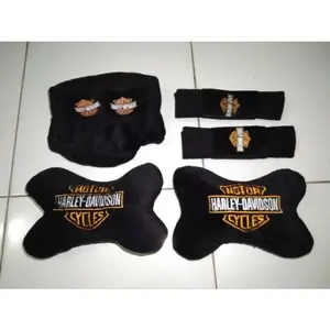 Bantal Mobil 3in1 HARLEY DAVIDSON Black Car Set 3 in 1