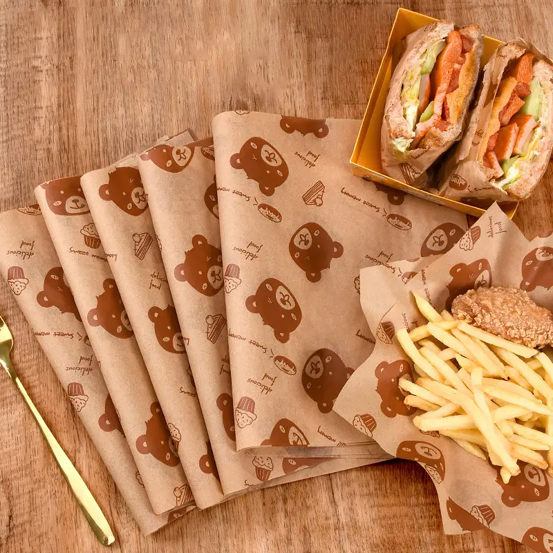 Giấy Đóng Gói Bánh Sandwich, 100 Chiếc, Cấp Thực Phẩm, Không Chứa BPA, Chống Dầu, Thích Hợp Cho Bánh Mì, Bánh Mì Kẹp, Khoai Tây Chiên, Dụng Cụ Làm Bánh, Giấy Dầu 0