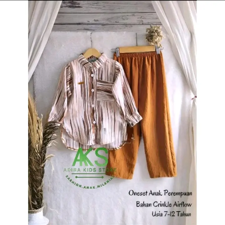 stelan anak shakila usia 7 Sampai 12 tahun Celana Kemeja Kids Perempuan Elegant Silver