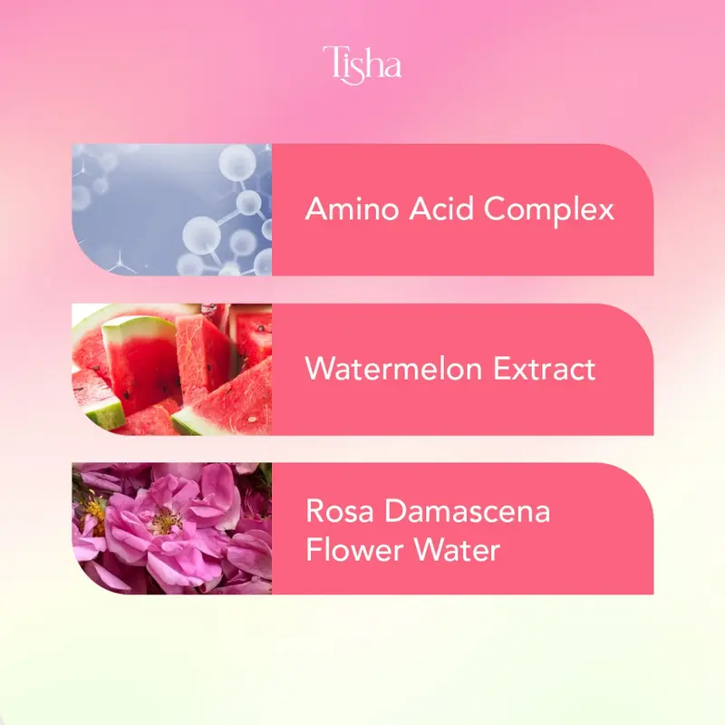 TISHA Glowing Face Mist (FIN'S) Moisturizer Hyaluronic Lactic Watermelon Extract Wajah 2