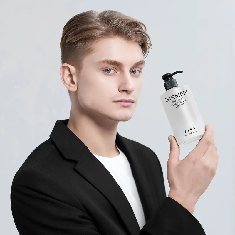 Dầu gội xả dưỡng nam 3 in 1 hương nước hoa châu Âu SIRMEN Europe Gentlemen giúp sạch da đầu, tóc chắc khoẻ chiết xuất từ công nghệ tiên tiến 320g 7