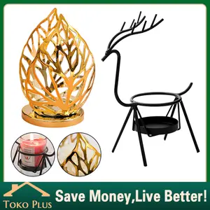 Ornamen Besi Candle Holder / Aromaterapi Minyak Esensial / Dekorasi Meja Rumah, Pesta & Hadiah Valentine untuk Pasangan