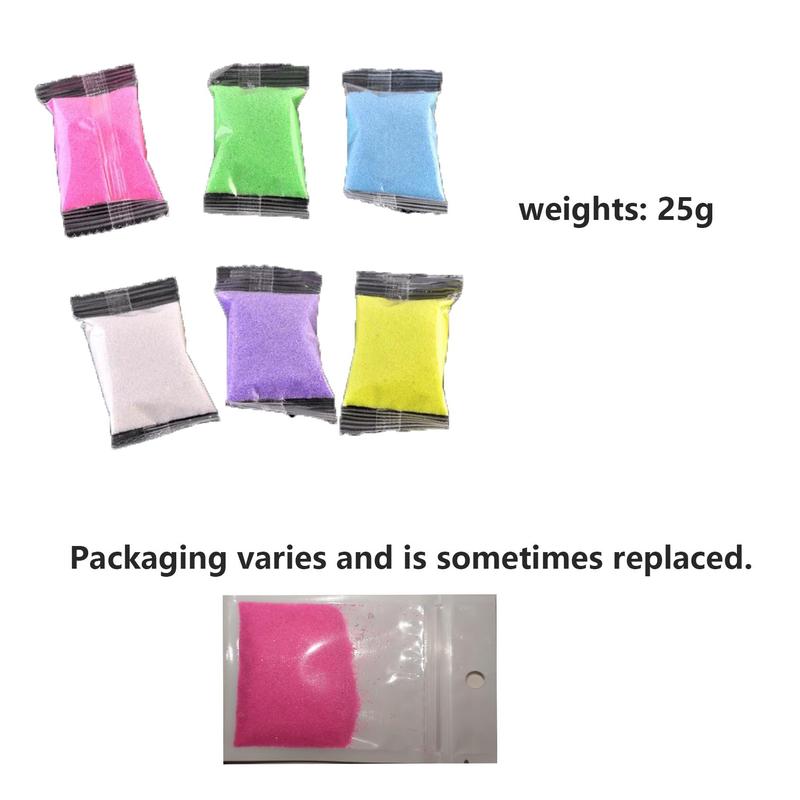 Colorful Quartz-Sand, 6 Counts/set High Quality Colored Sand for DIY, Micro Landscape Moss Gardening Landscape Decorative Accessories 6