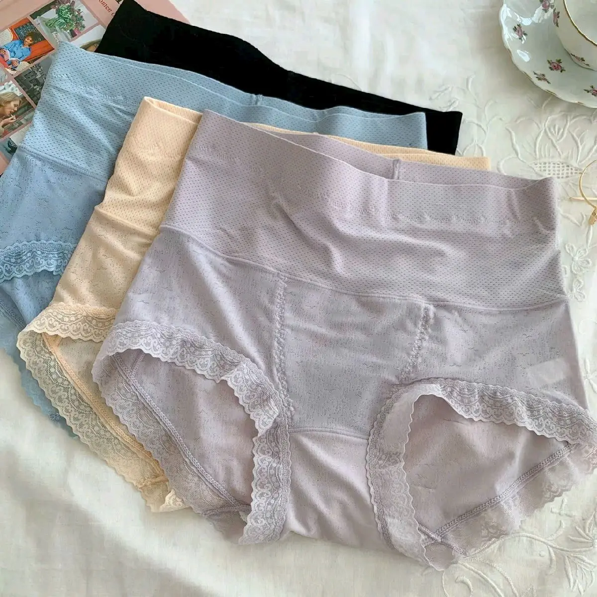 Mẫu Quần Chíp Cạp Cao, Chất Liệu Thông Thoáng, Chất Liệu Vải Mềm/compo 5 quần