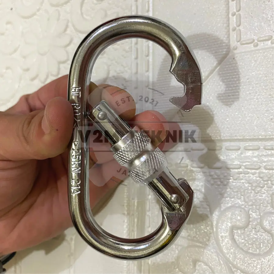 Carabiner 25 KN O Shape / Karabiner 25KN Heavy Duty Climbing Camping Baja Steel