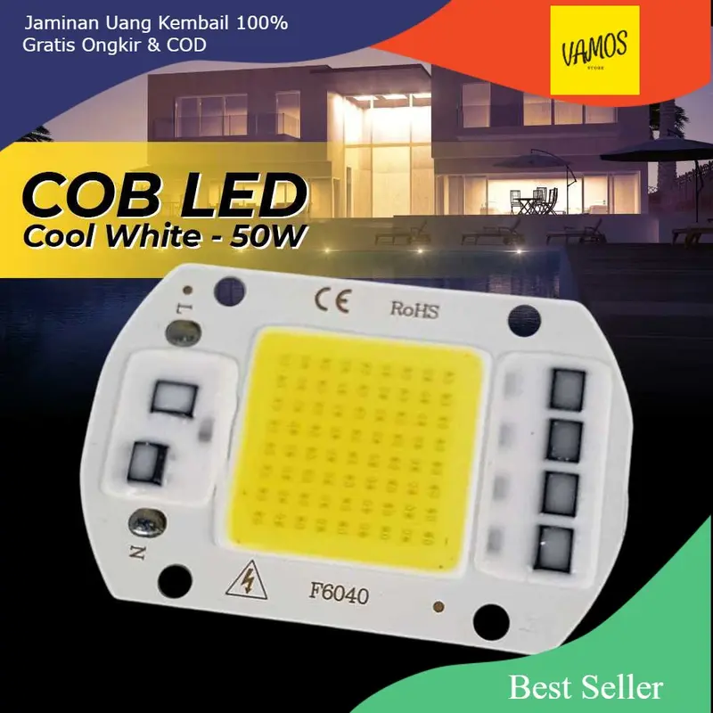 Arcomm Chip Lampu COB LED Floodlight Spotlight 220V White 0