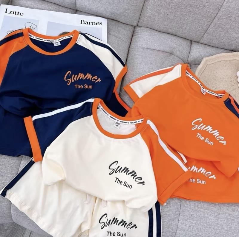 Product Introduction of BỘ đồ thể thao bé trai-bé gái ( SUMMER )chất liệu COTTON thoáng mát mẫu đùi cộc tay MÙA HÈ size 9-52 kg (DA101) 1
