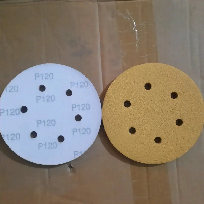 Combo 50 tờ Nhám tròn 6in có lỗ (150mm) dùng cho máy chà nhám tròn đế lông (gai) 1