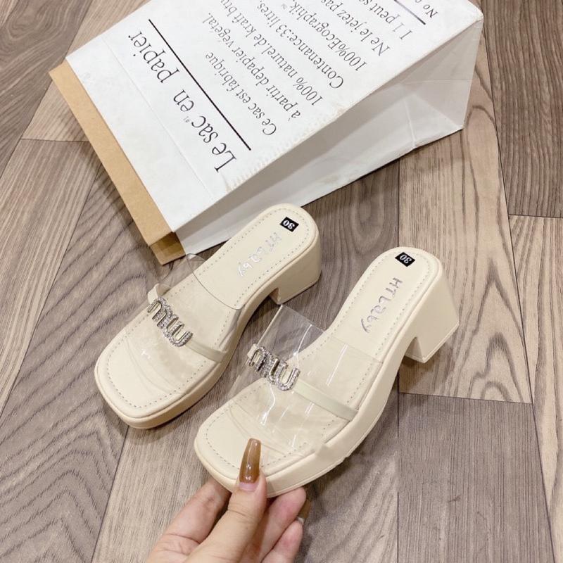Dép lê miu, dép cao gót 4p sang chảnh cho bé gái 3