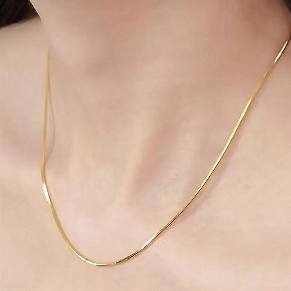 Ultra Fine Pendant Free Plain Chain Snake Bone Necklace Niche Chain Neck Chain Rope Collarbone Chain