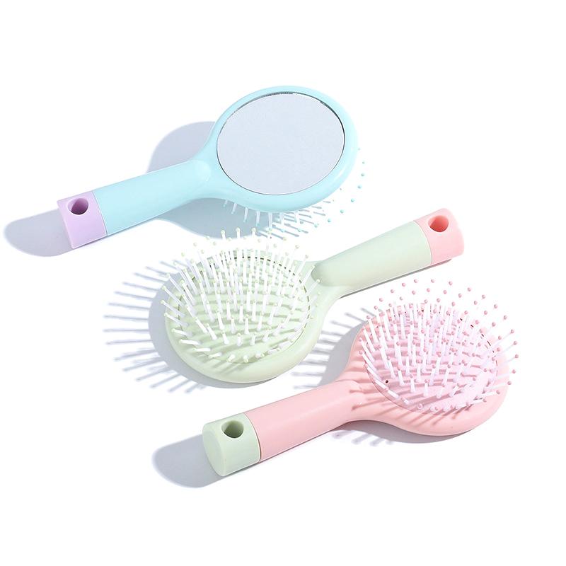 Product Introduction of 1Pcs Hair Brush Simplicity Fashion Solid Color Massage Air Cushion Comb With Mirror Lovely Hair Care Tool 19