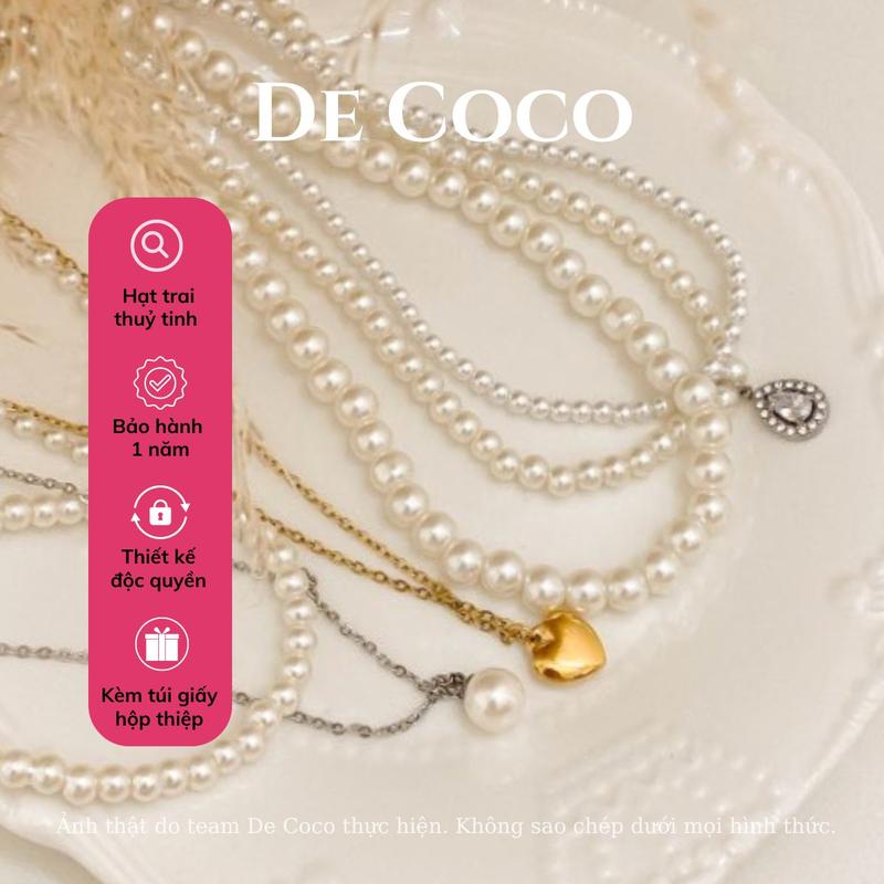 KHÔNG ĐEN GỈ - Vòng cổ, dây chuyền choker nữ bộ sưu tập ARIEL De Coco (kèm Túi giấy + Hộp + Thiệp)  Trang Sức Women