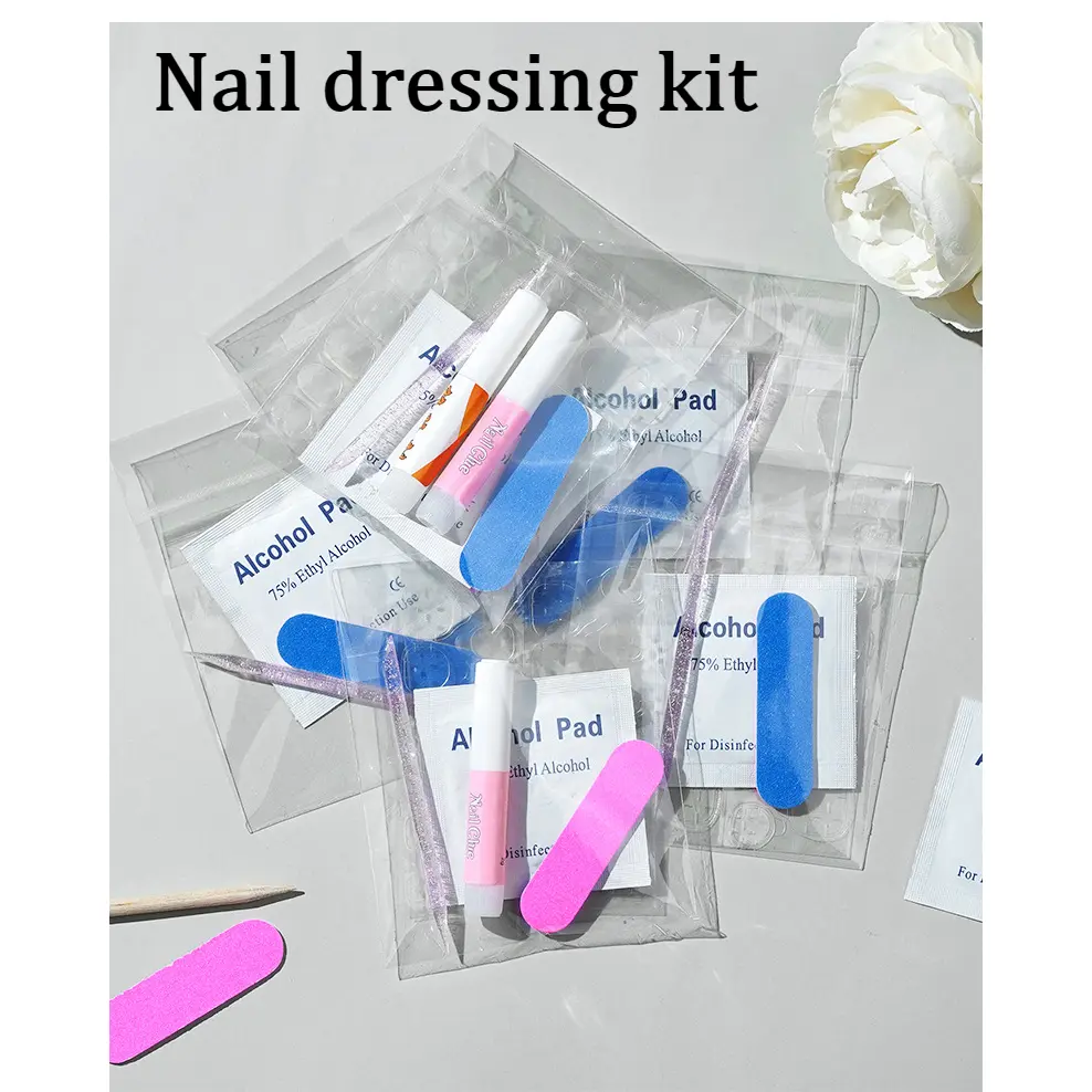 Wear nail kit Clean Alcohol cotton sheet nail file Orange stick Super Sticky non-trace jelly gel nail accessories Manicure Nail Care Nail Art Cutics
