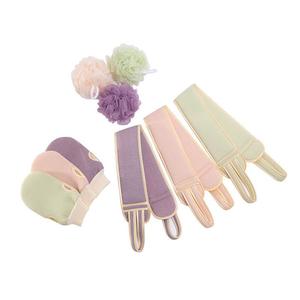 Tuala Pengelupasan, Saiz Dewasa, Penyingkiran Kotoran Kuat, Alat Mandi, Penggosok Belakang, Bola Mandian, Set Tiga Keping, Tuala Mandi Dua Sisi Bath