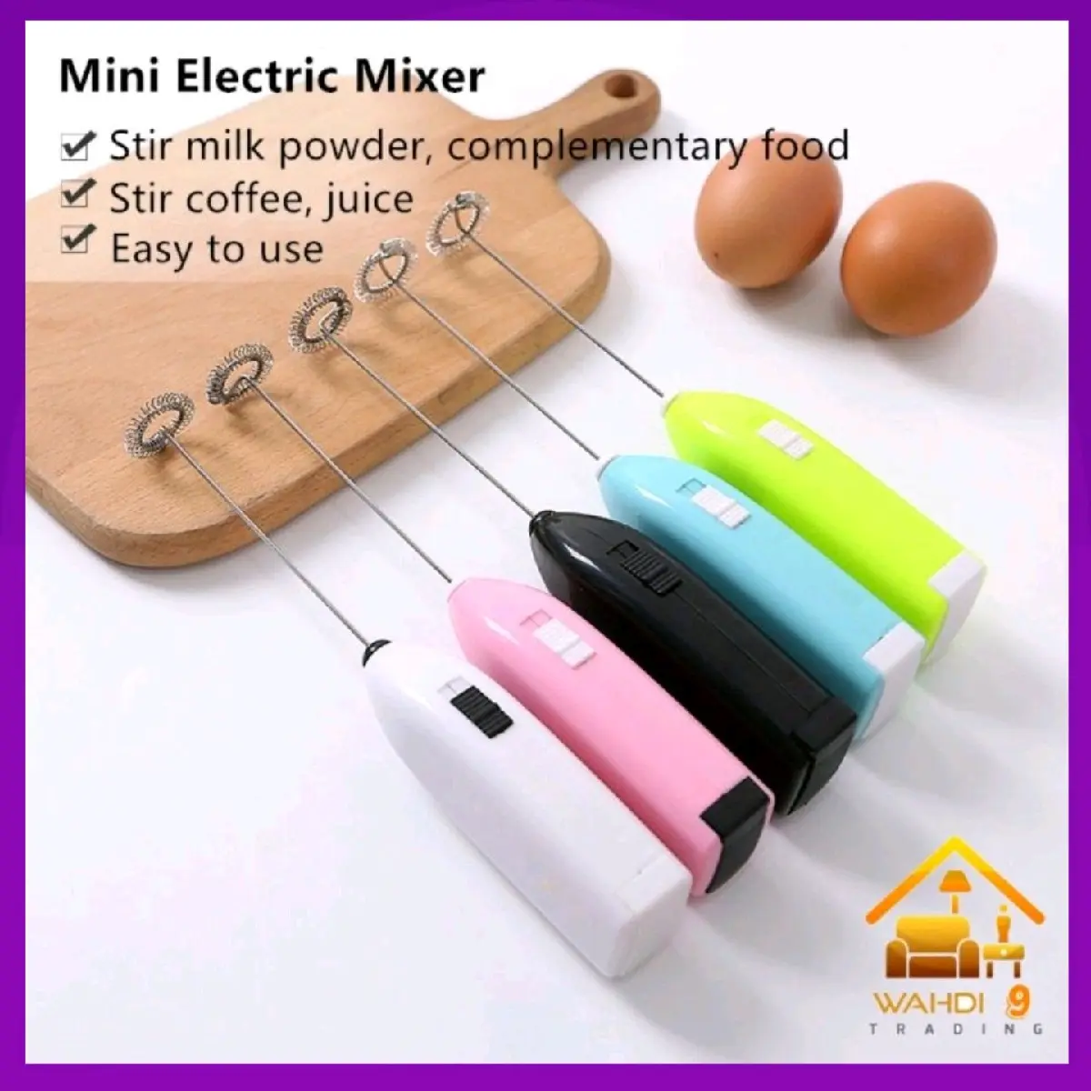 Quality's Mini Handheld Mixer Electric Egg Milk Frother Stiring Whisk Drink Foamer Stirrer Kitchen Tool Stainless Steel Steel Stainless