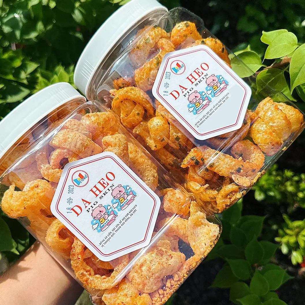 [1  Hũ 250.gram] Da Heo Tỏi Ớt - Da heo Mắm Hành - Giòn Ngon - Đậm Vị
