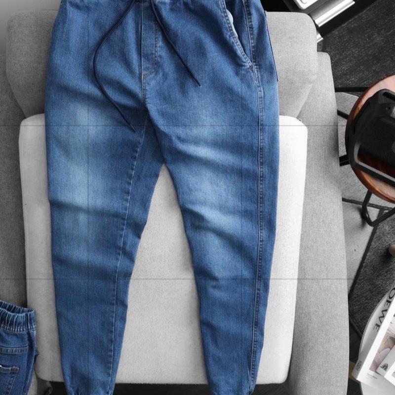 Quần Jean nam kiểu Jogger trẻ trung form Slimfit ôm vừa phải Menswear Pants 2