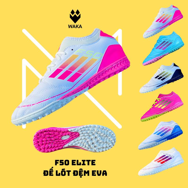 [TẶNG QUÀ] Giày đá bóng WAKA phiên bản F50 Elite đế cao su lót đệm EVA dành cho sân nhân tạo_Giày bóng đá Crazyfast cổ cao (khâu full đế) Giày Thể Thao Đá Banh Sport Sneaker Tập Thể Dục