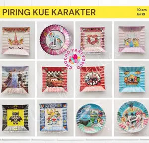 (10 pc) piring kue kertas karakter - piring kue pony - piring kue lol unicorn