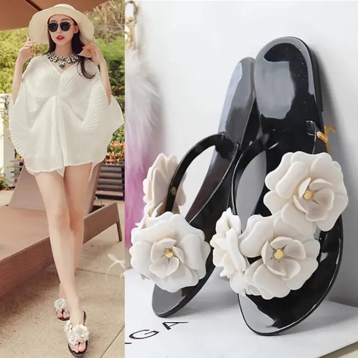Sandal Jepit Jelly Bunga Dewasa Sendal Fashion hokky
