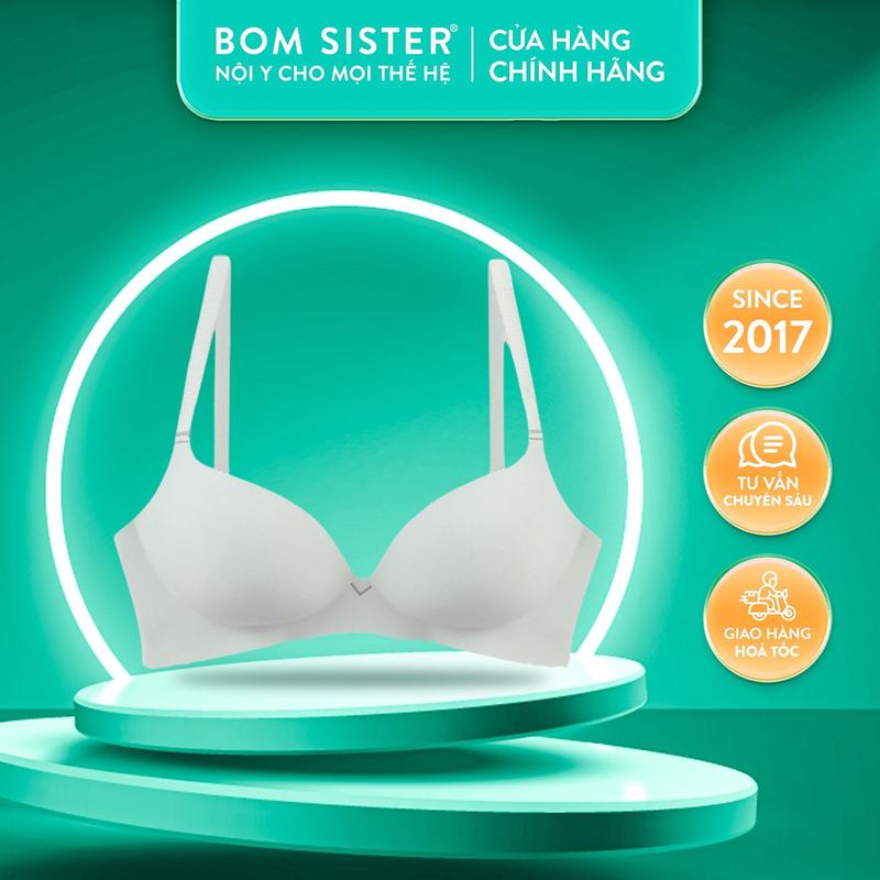 Áo lót su mút mỏng không gọng nâng tự nhiên Nữ Bra BOM SISTER A1614