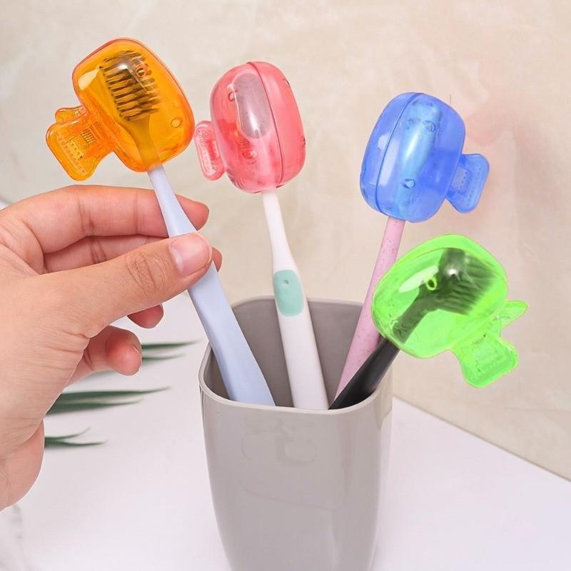 Mũ Che Đầu Bàn Chải Đánh Răng, Bảo Vệ Bàn Chải Đánh Răng, Cầm Tay, Thích Hợp Cho Du Lịch, Đi Bộ Đường Dài Và Cắm Trại, Hộp Bàn Chải Đánh Răng, 1 Cái 2