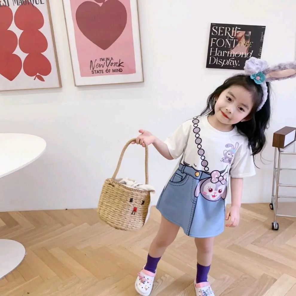 midi dress kartun anak Santai