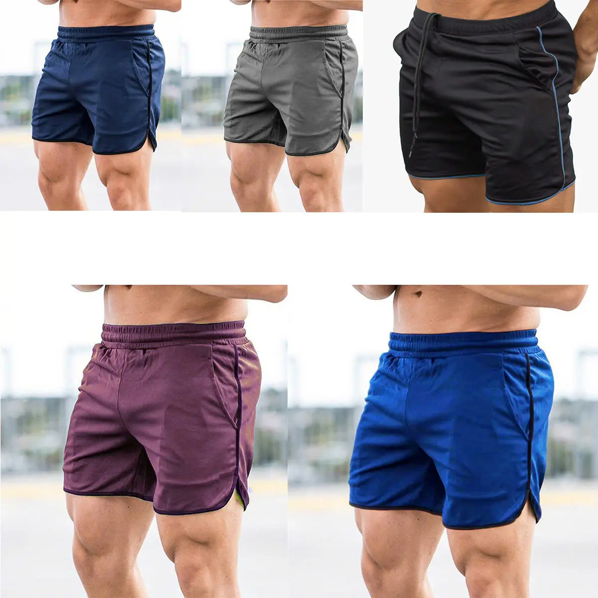 QUẦN ĐÙI THỂ THAO, MẶC Ở NHÀ.  CHẤT MÈ THÁI THOÁNG MÁT CO GIÃN 4 CHIỀU, SIZE 45 - 100 kg . MẪU VIỀN TRƠN