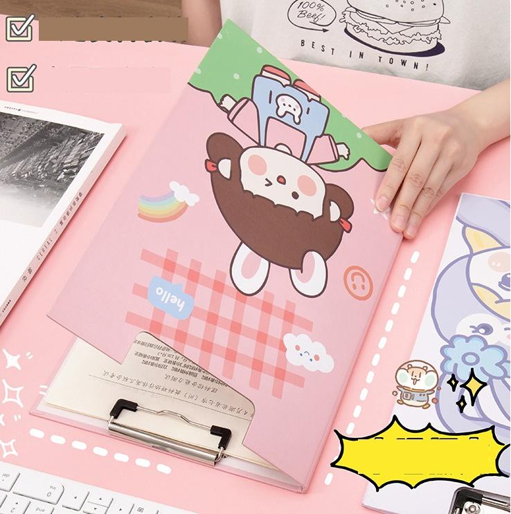 Bảng kẹp tài liệu A4 hai mặt hoạt hình siêu đáng yêu BAG U KEP2MCUTE