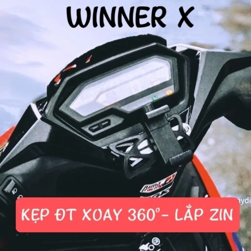 Kẹp điện thoại xe Winner X, V2, V3 xoay 360 độ - Giá đỡ điện thoại Winner X Cao Su Phụ Kiện Phụ Tùng
