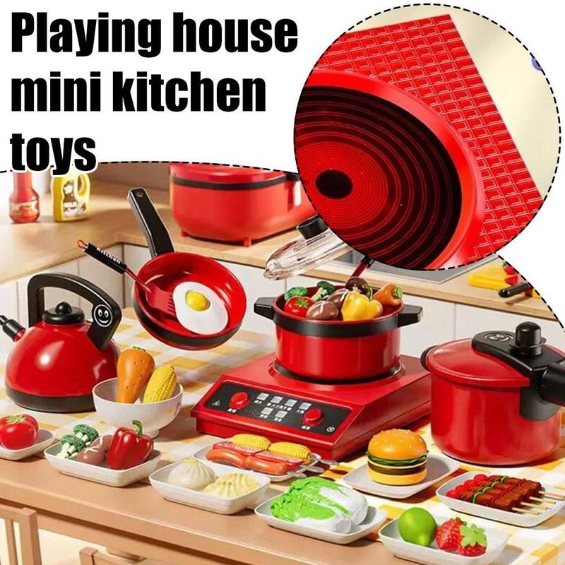 Product Introduction of Kitchen Toy Set For Kids Pretend Play Home Kitchen Baby Cooking And Cutting Toy Set Enjoy Eating Dishes Simulation Cooking Memory Training & Observation 4-6 Years 26