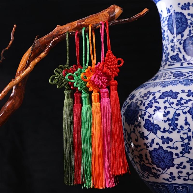 Mặt Dây Chuyền Nút Thắt Trung Quốc, Cỡ Nhỏ Đa Năng, Thủ Công Tự Làm Truyền Thống, Mặt Dây Chuyền Hộp Quà Phong Cách Trung Quốc Polyester, Đồ Dùng Lễ Hội 0