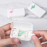 Gambar 【Apligod】Mini Portable Pill Box Fashion Three Grid Cartoon Week Pill Box COD - Green-leaf dari Apligod Kota Bekasi 3 Tokopedia