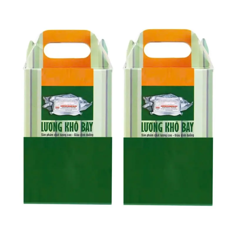 (2kg) Combo 2 hộp lương khô bay mỗi hộp 1kg. mỗi hộp có 10 gói mỗi gói 2 thanh tổng 20 thanh lương khô 2