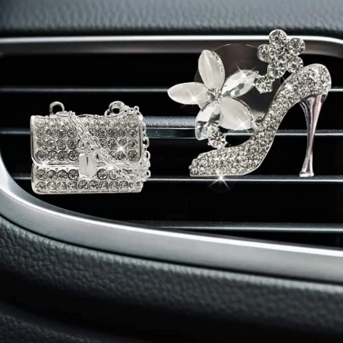 High Heel & Bag Pattern Car Air Freshener Clip, Car Air Outlet Clip Ornament, Car Interior Decoration Accessories For Women Car Gift