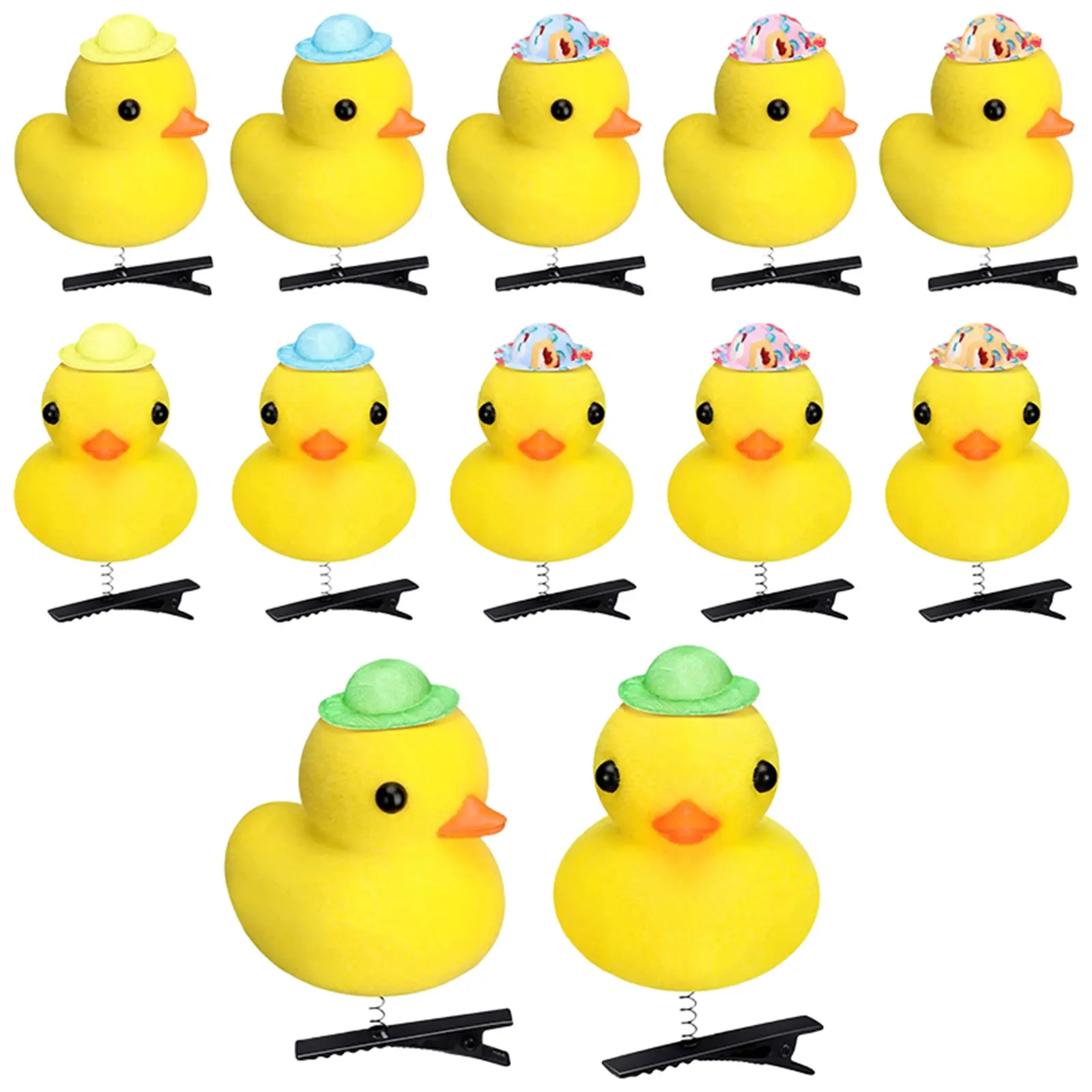 Cute Hair Clips for Women Young Girls Red Heart/Yellow Duck Shape Hair Accessories for Party