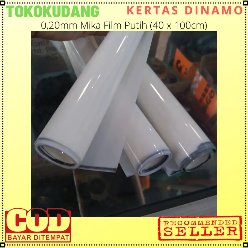 0,20 mm Mika Film Putih Ukuran 40x100 cm Tebal 0.20 mm Kertas Pelapis Gulung Motor Listrik , Hiasan Lampu , Rebana Gendang 4